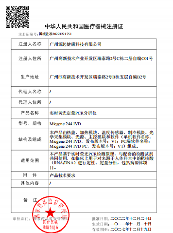 CHINA Guangzhou BioKey Healthy Technology Co.Ltd certificaten